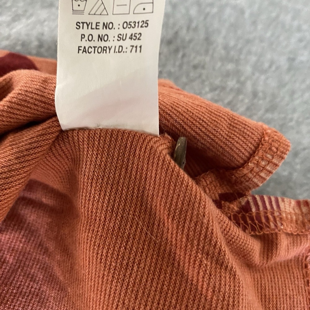Ocean Pacific Menswear Polo Shirt Medium Orange Hawaiian Red Floral Travel - Picture 7 of 14